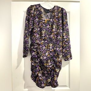 Purple long sleeve dress.